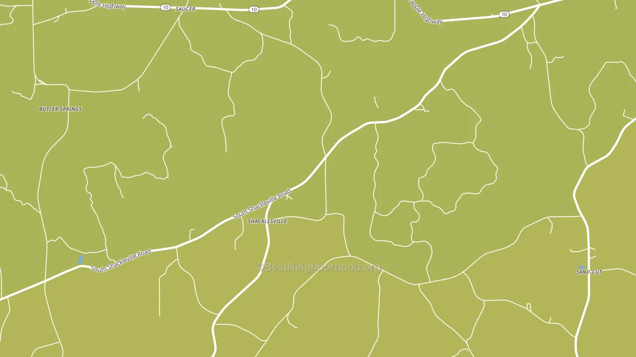Shacklesville, AL block-group voter-turnout map