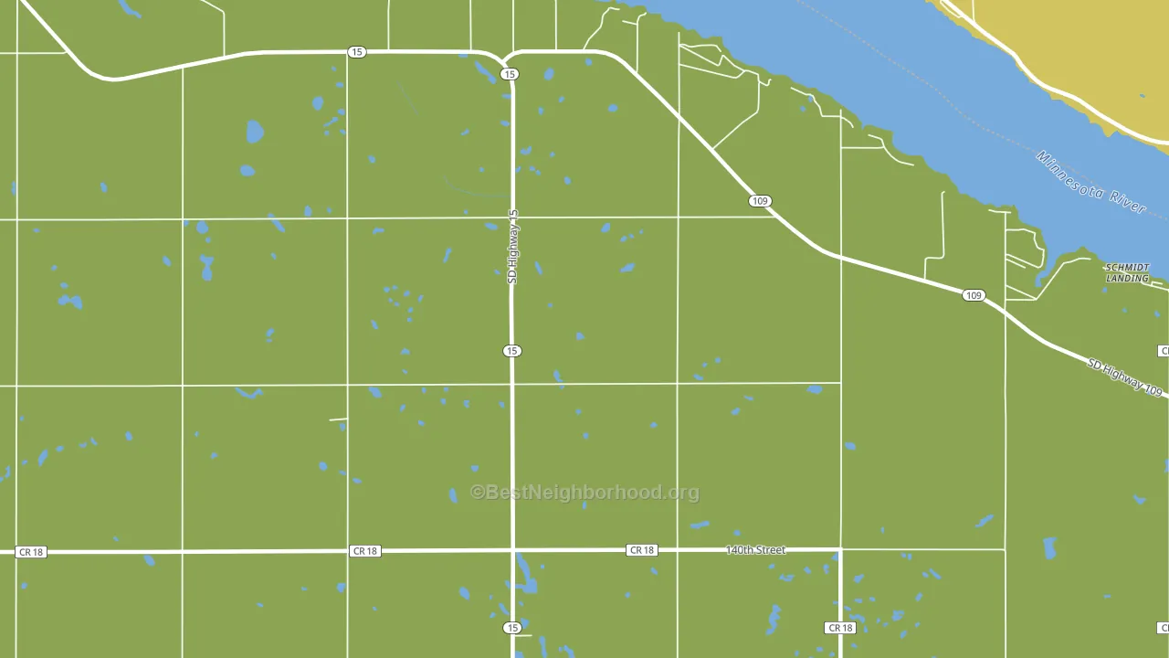 Shady Beach, SD block-group voter-turnout map