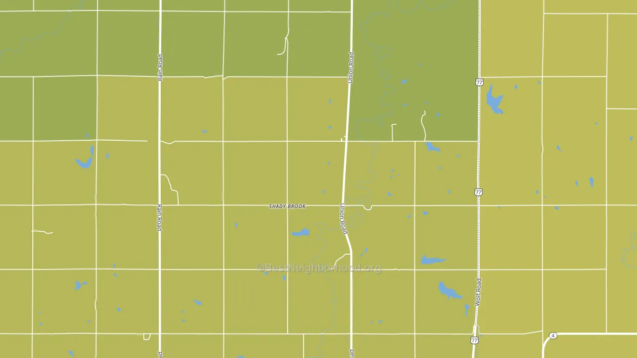 Shady Brook, KS block-group voter-turnout map