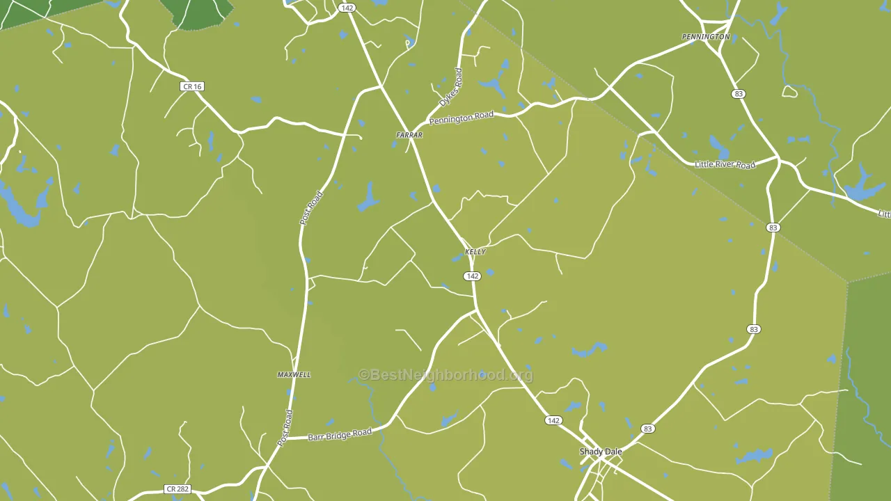 Shady Dale, GA block-group voter-turnout map