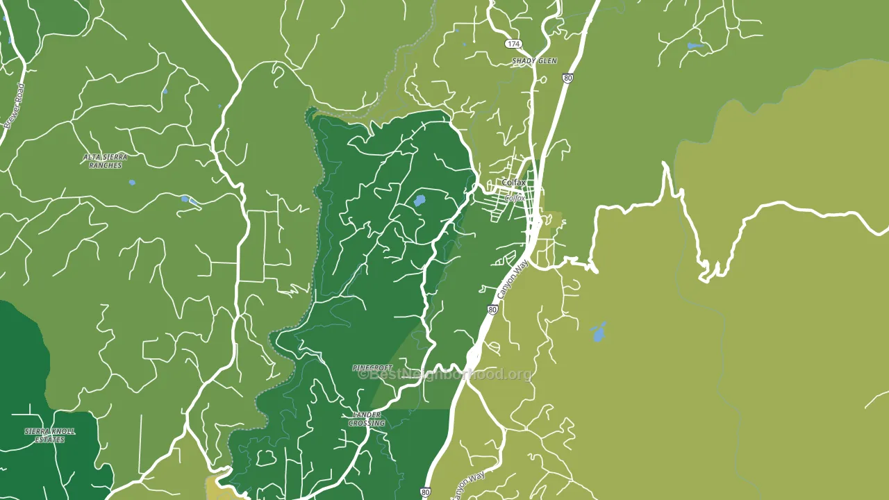 Shady Glen, CA block-group voter-turnout map