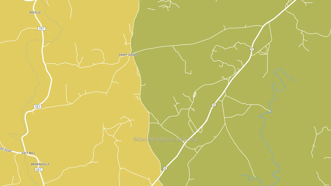 Shady Grove, AL block-group voter-turnout map