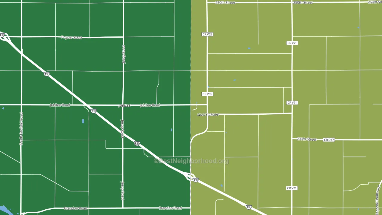 Shady Grove, IA block-group voter-turnout map