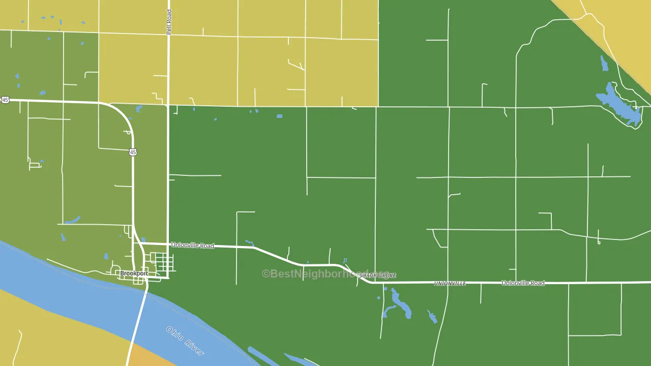 Shady Grove, IL block-group voter-turnout map