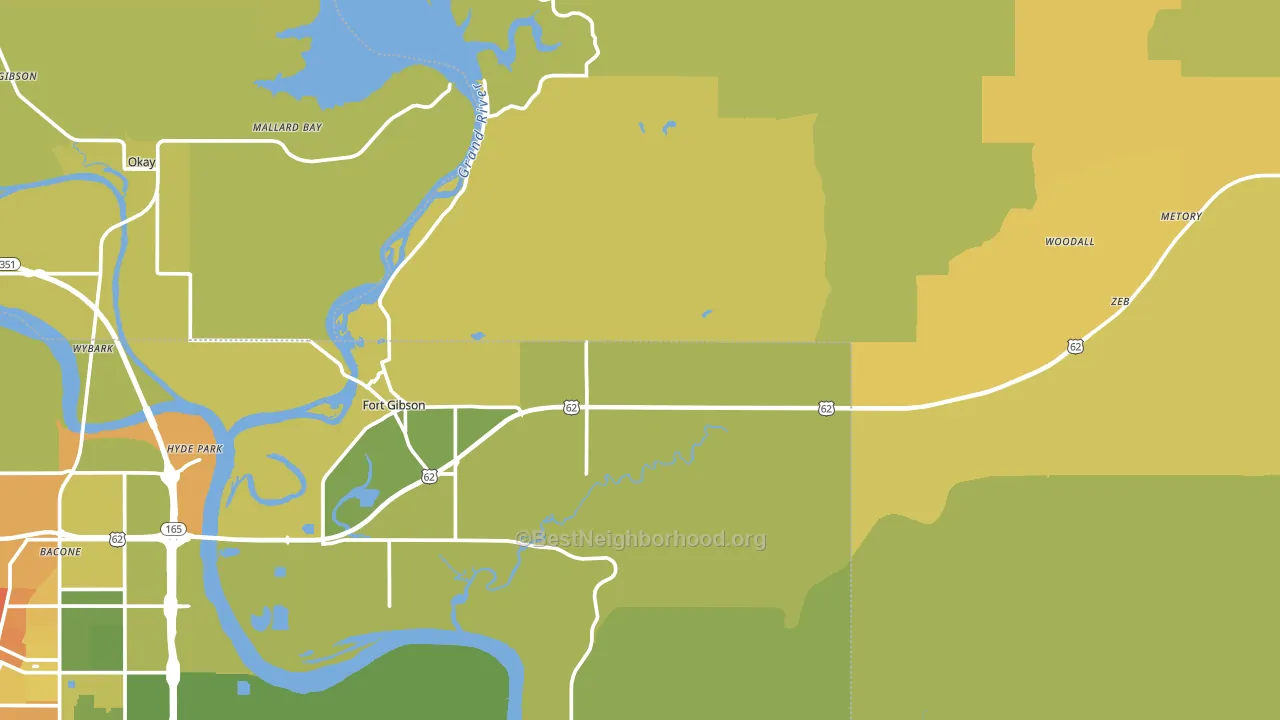 Shady Grove, OK block-group voter-turnout map