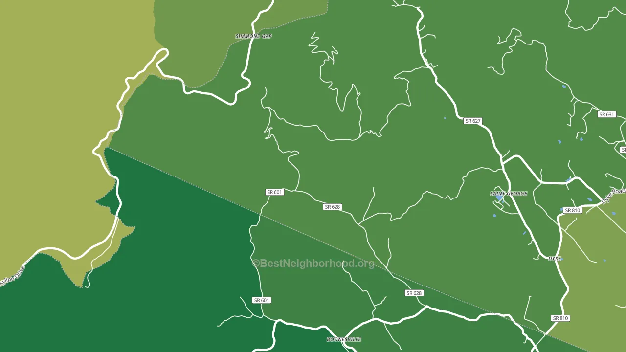 Shady Grove, VA block-group voter-turnout map