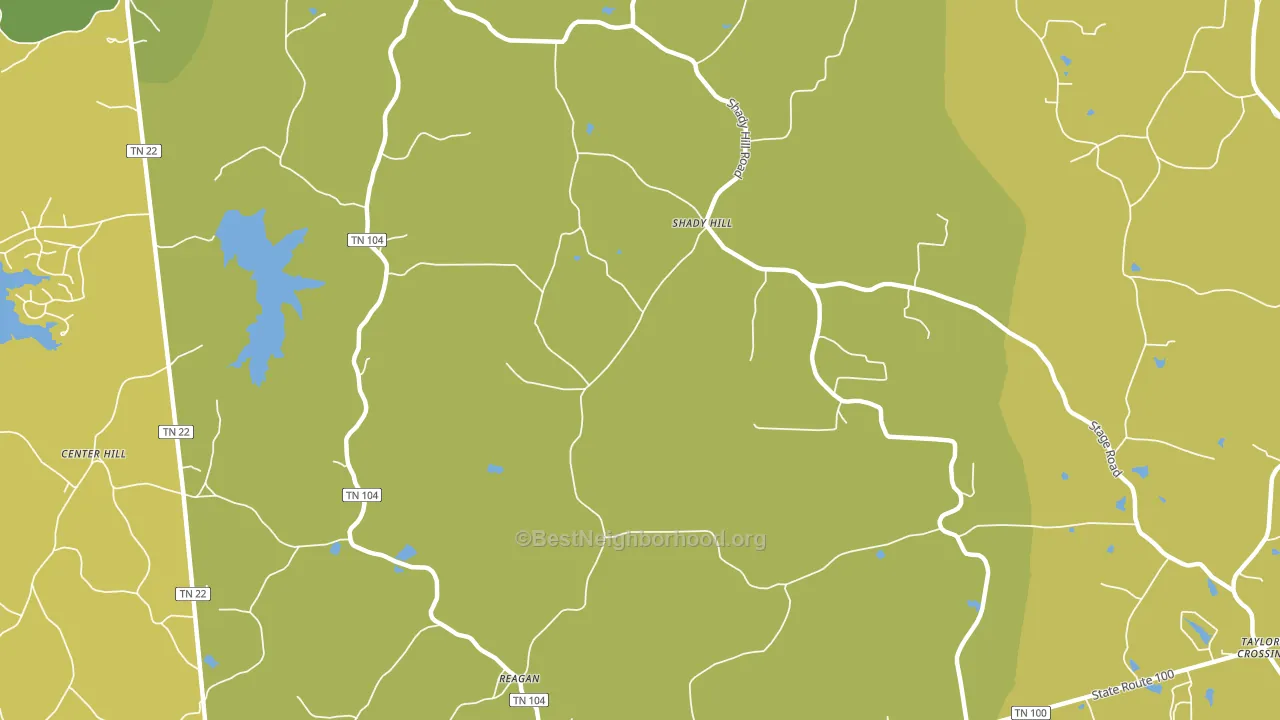 Shady Hill, TN block-group voter-turnout map