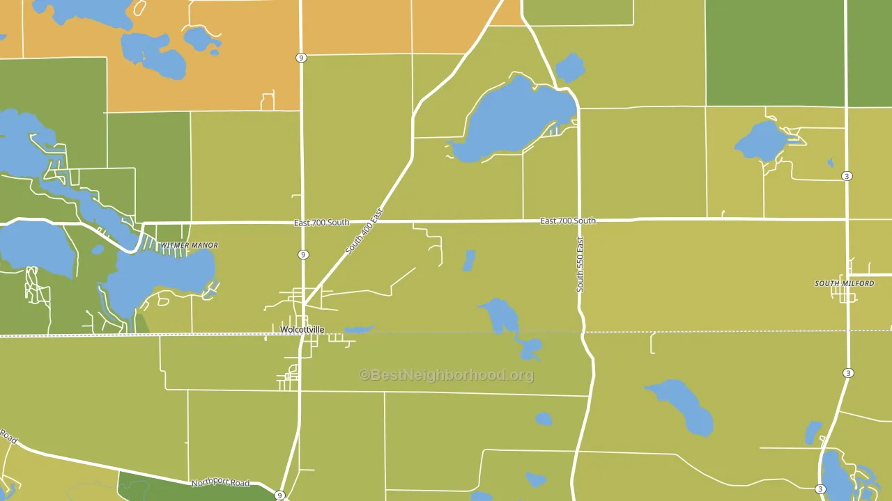 Shady Nook, IN block-group voter-turnout map