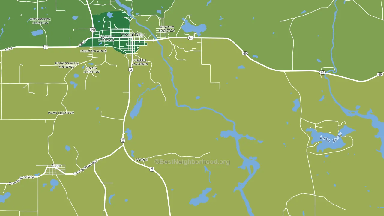 Shafer Location, MI block-group voter-turnout map