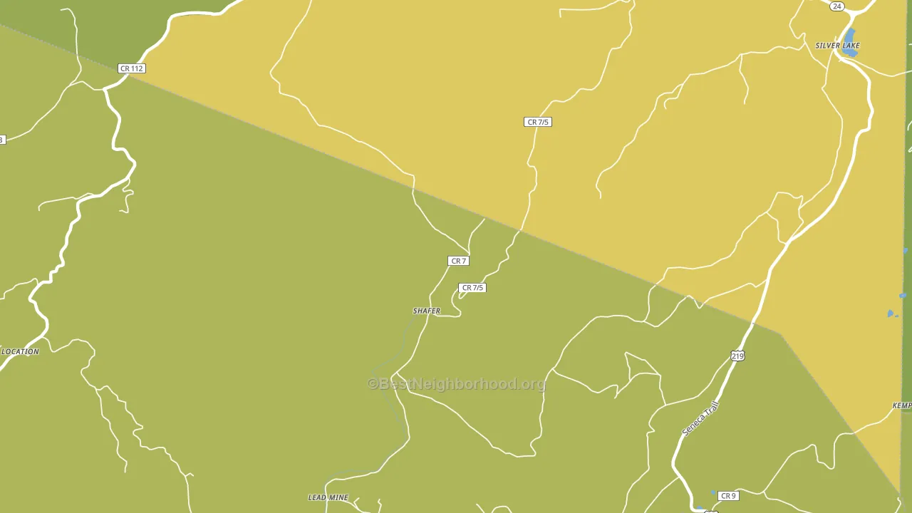 Shafer, WV block-group voter-turnout map
