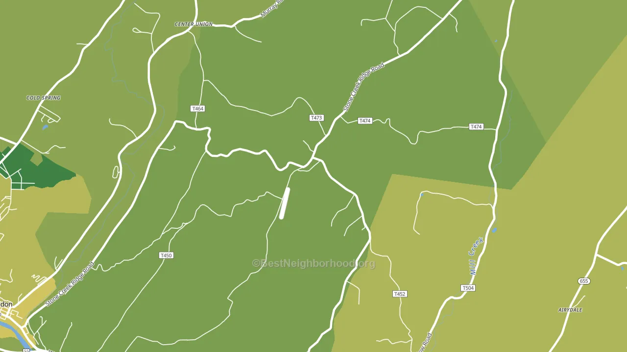 Shaffersville, PA block-group voter-turnout map