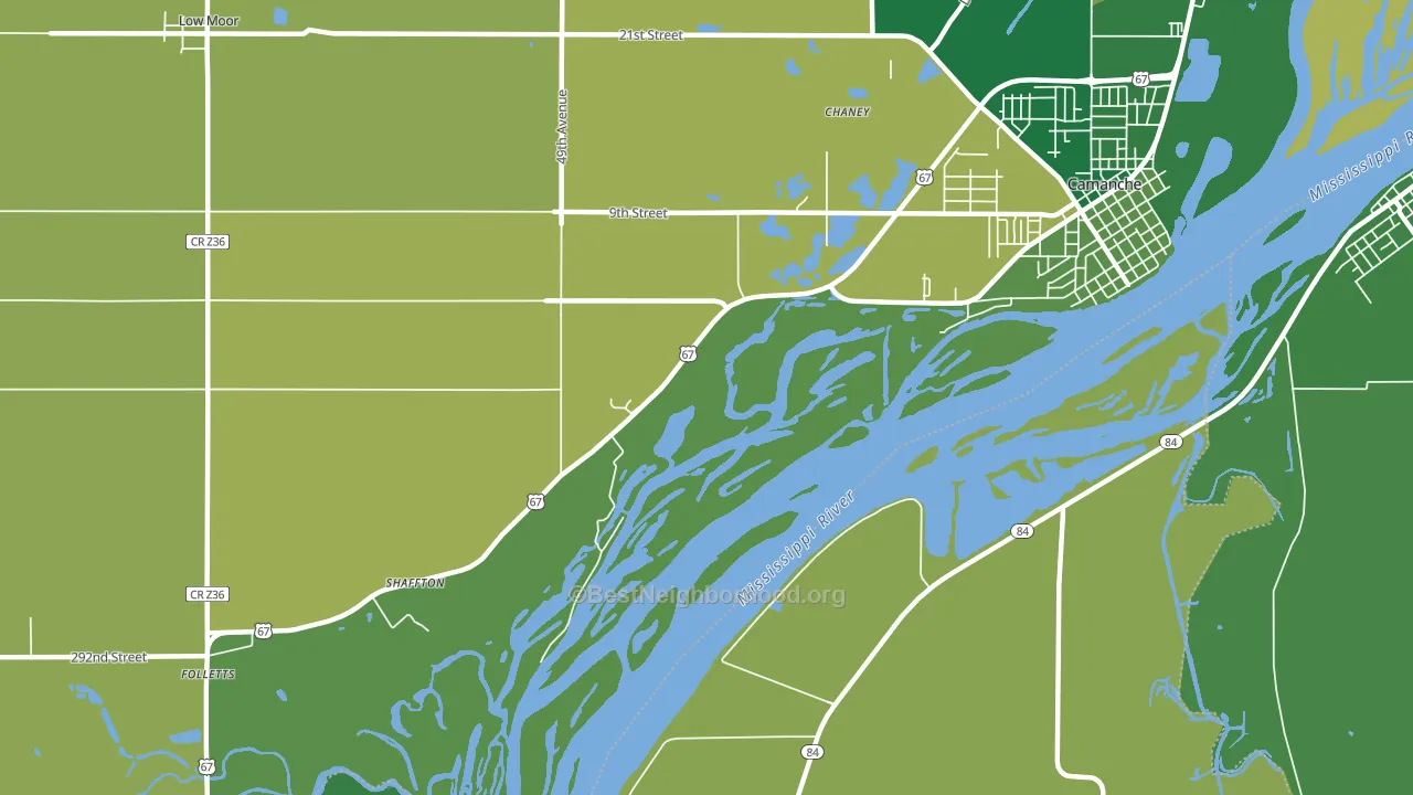 Shaffton, IA block-group voter-turnout map