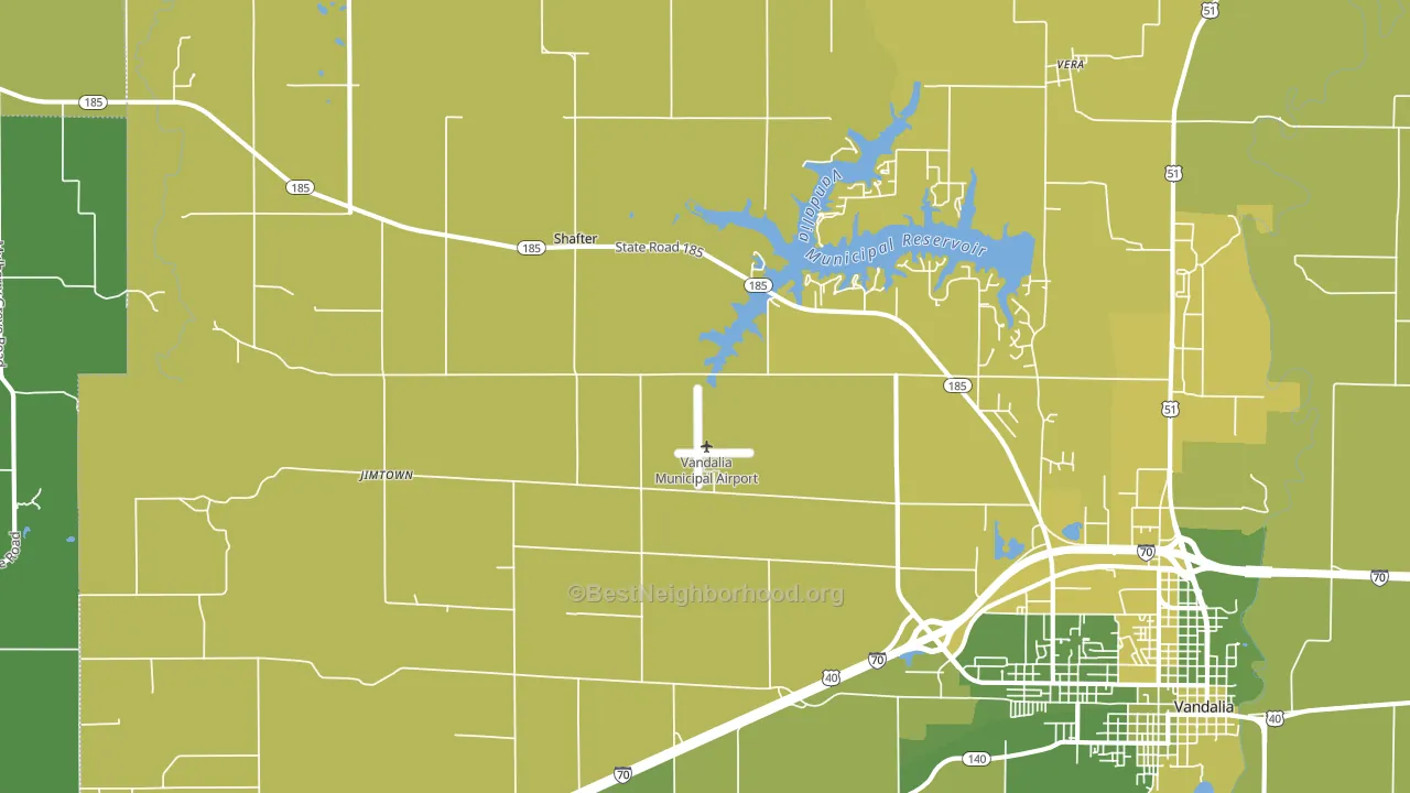 Shafter, IL block-group voter-turnout map