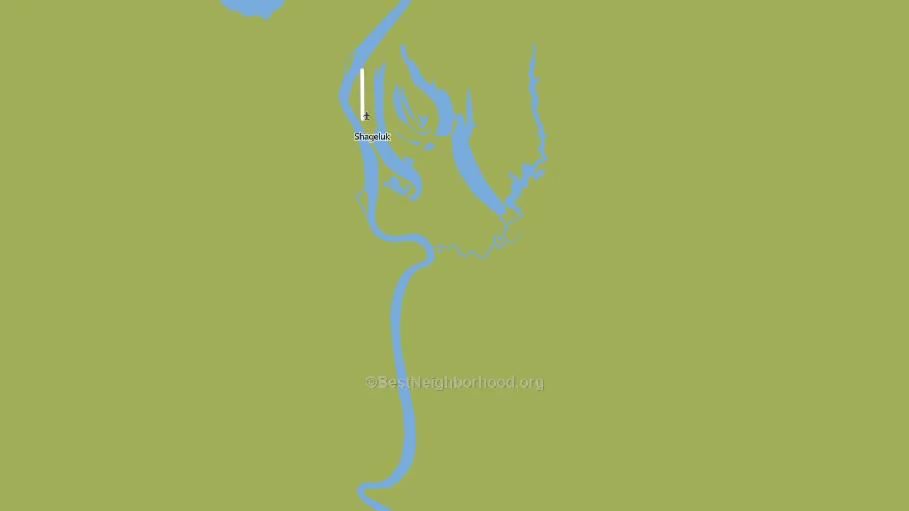 Shageluk, AK block-group voter-turnout map