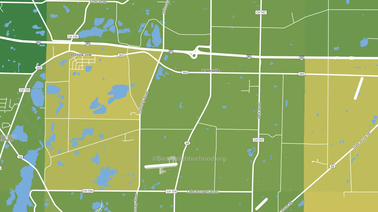 Shalersville, OH block-group voter-turnout map