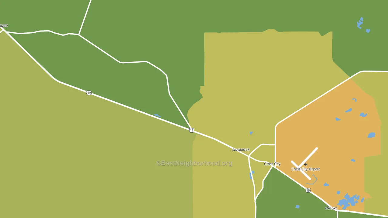 Shamrock, FL block-group voter-turnout map
