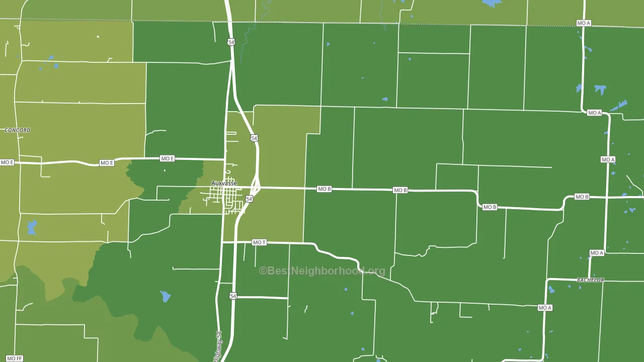Shamrock, MO block-group voter-turnout map