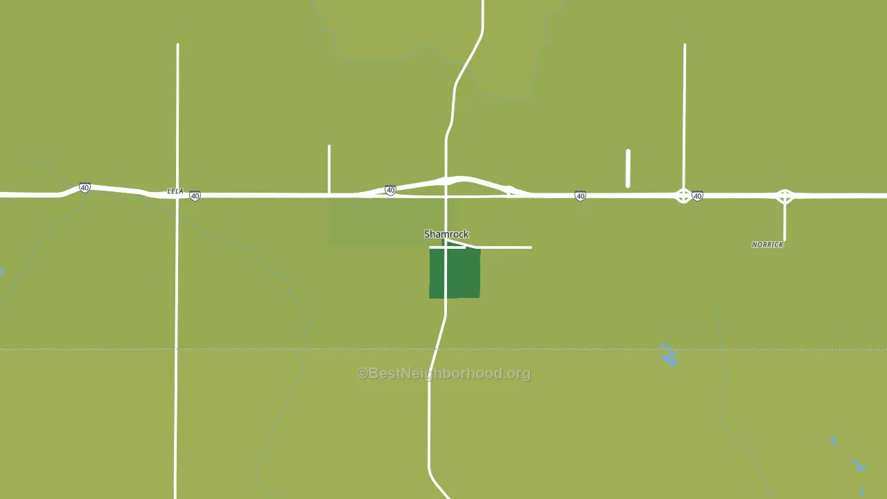 Shamrock, TX block-group voter-turnout map