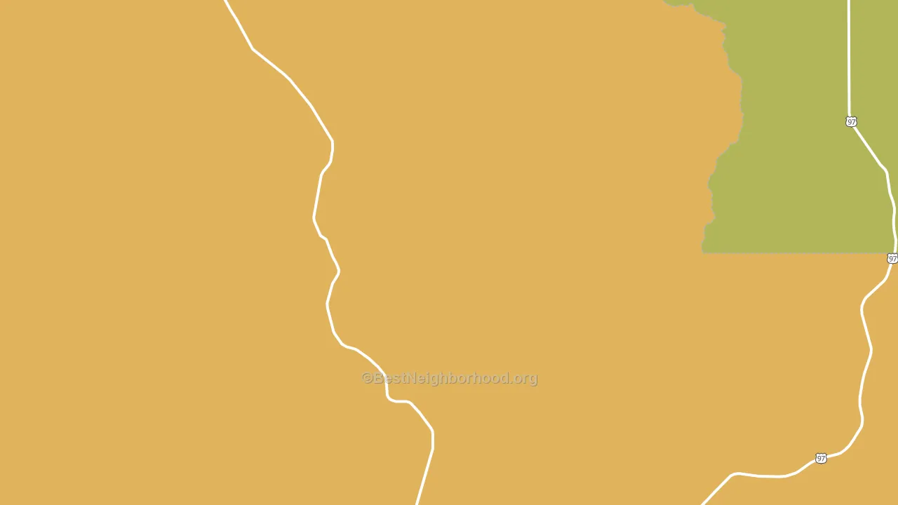 Shaniko, OR block-group voter-turnout map