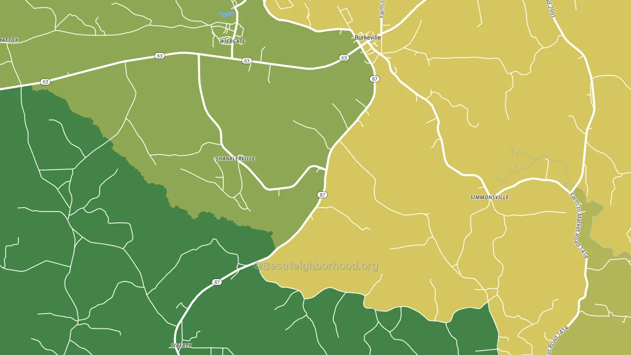 Shanklerville, TX block-group voter-turnout map