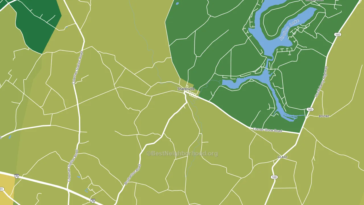 Shanksville, PA block-group voter-turnout map