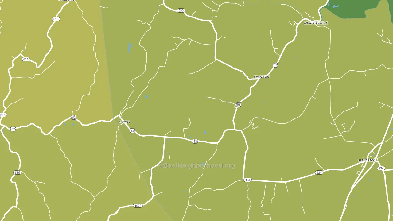 Shannon, KY block-group voter-turnout map