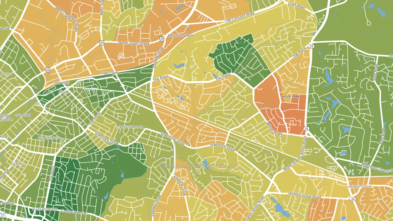 Shannon Park, Charlotte, NC block-group voter-turnout map