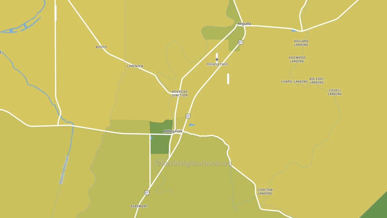 Sharkey County, MS block-group voter-turnout map