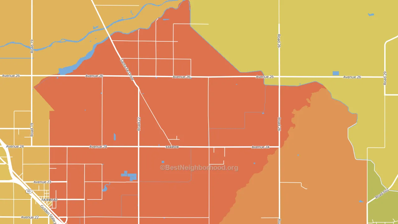 Sharon, CA block-group voter-turnout map