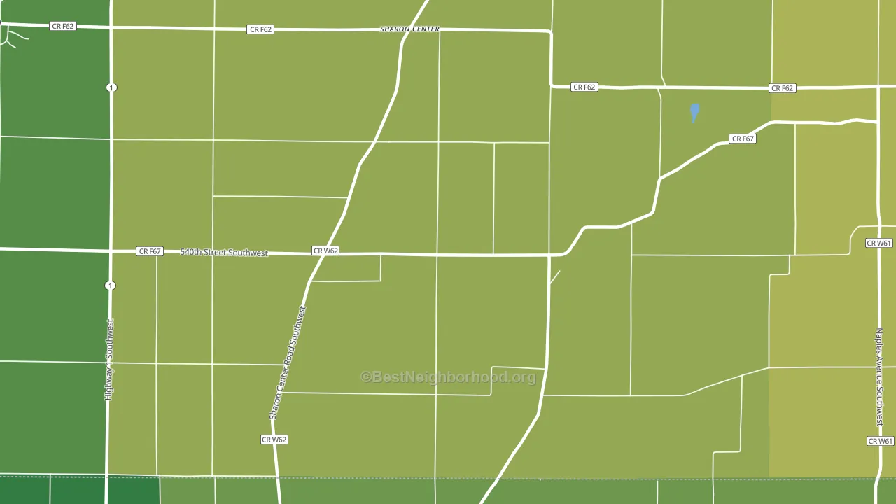 Sharon Center, IA block-group voter-turnout map