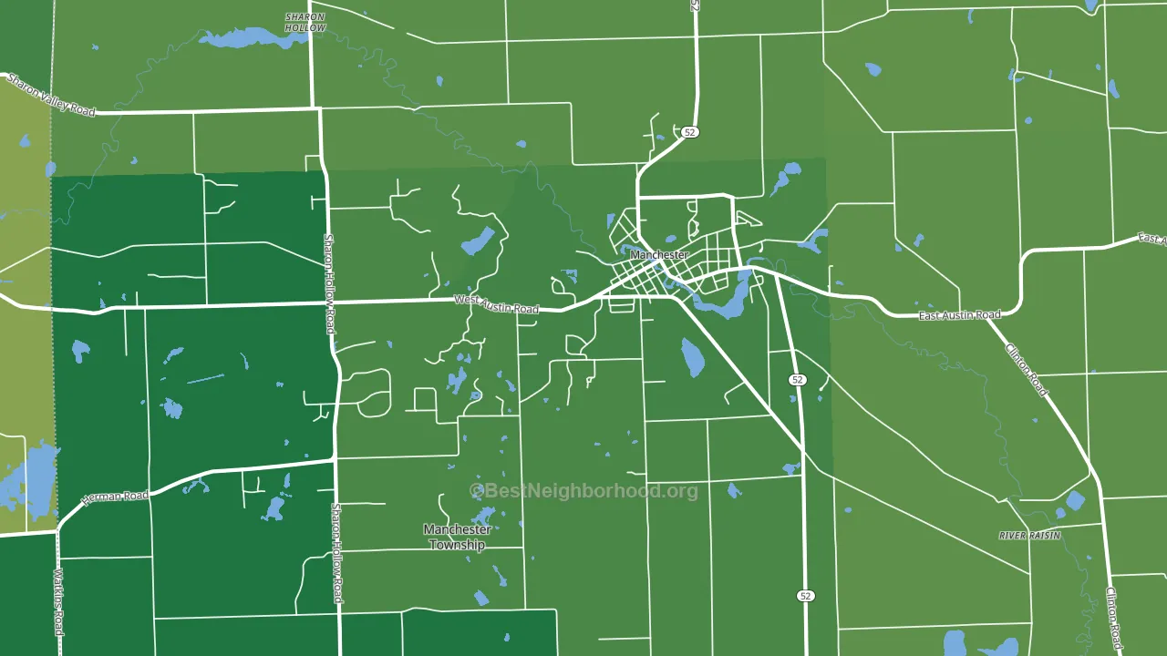 Sharon Hollow, MI block-group voter-turnout map