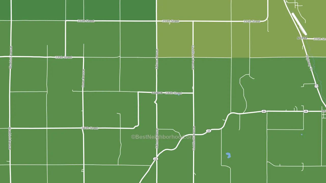 Sharon, IA block-group voter-turnout map