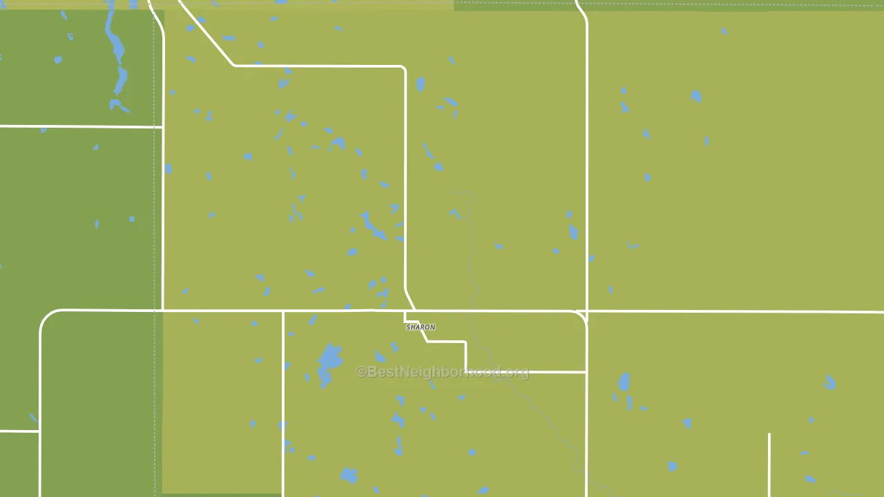 Sharon, ND block-group voter-turnout map