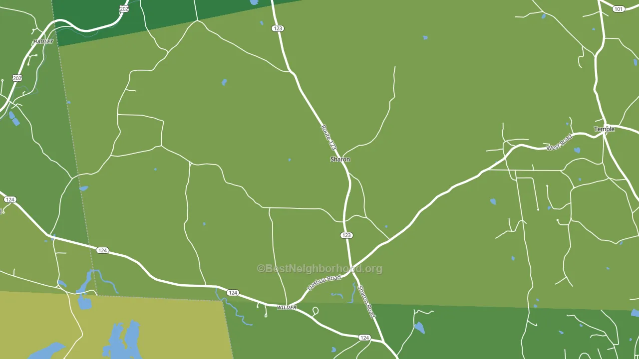 Sharon, NH block-group voter-turnout map