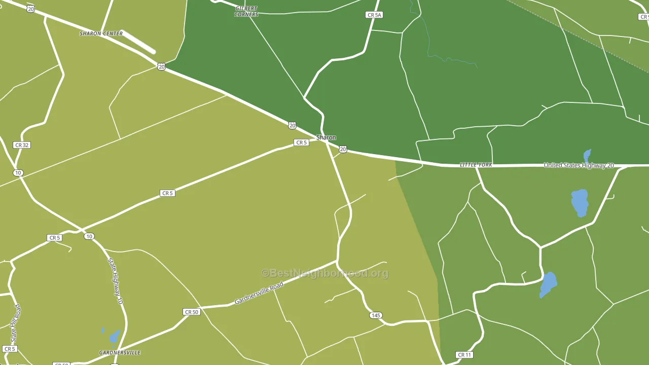 Sharon, NY block-group voter-turnout map