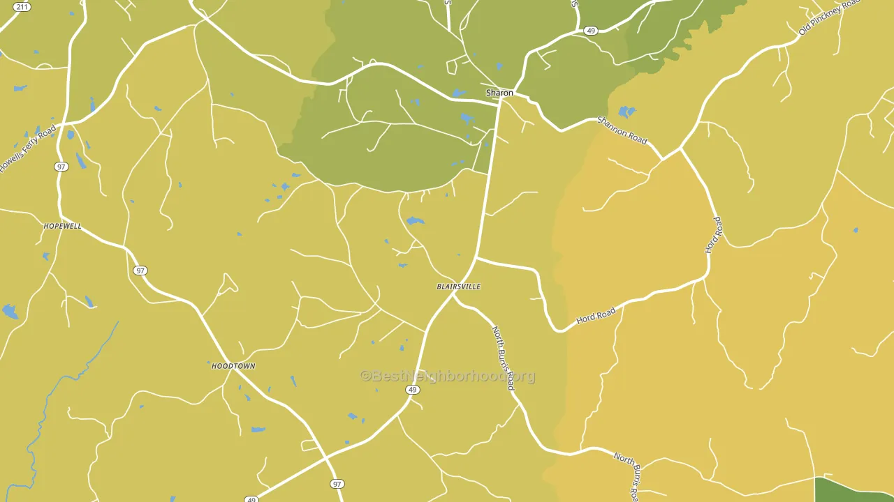 Sharon, SC block-group voter-turnout map