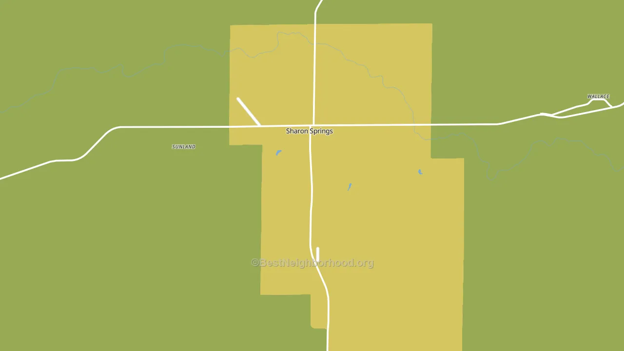 Sharon Springs, KS block-group voter-turnout map
