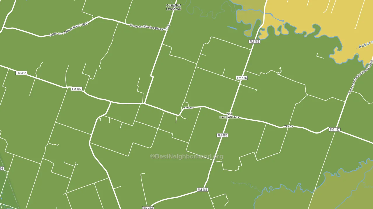 Sharp, TX block-group voter-turnout map