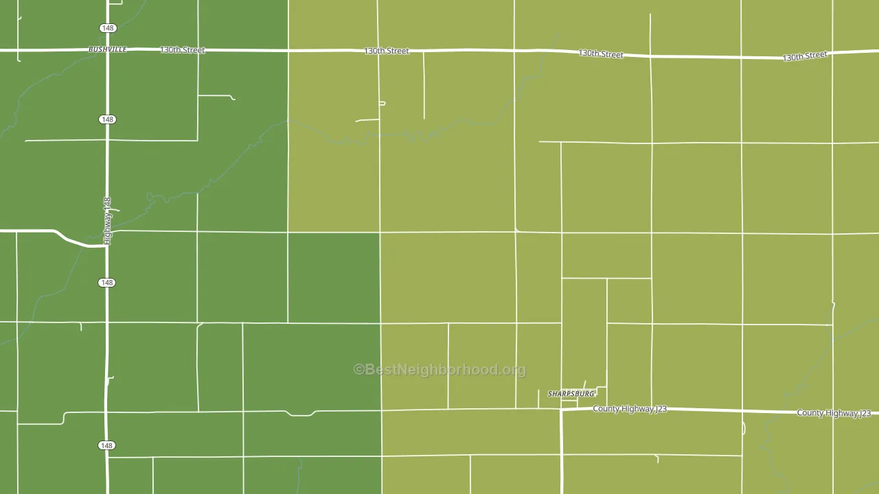 Sharpsburg, IA block-group voter-turnout map