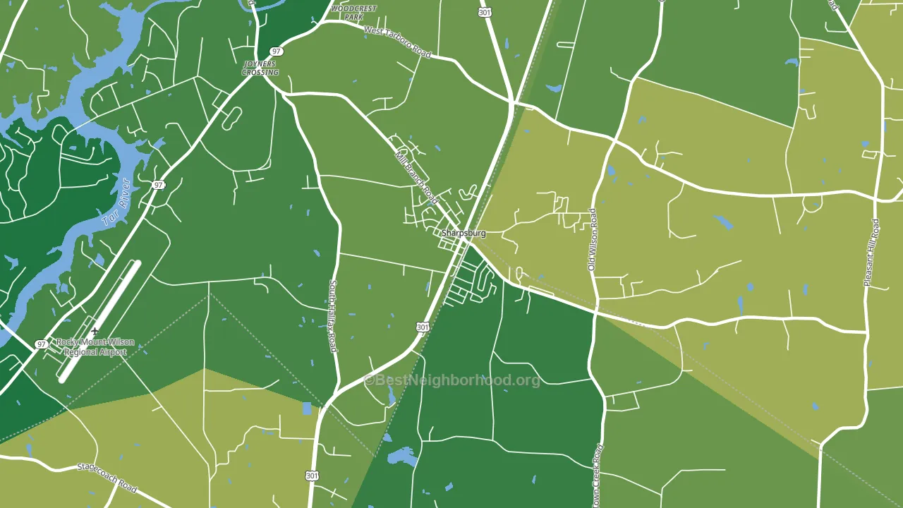 Sharpsburg, NC block-group voter-turnout map