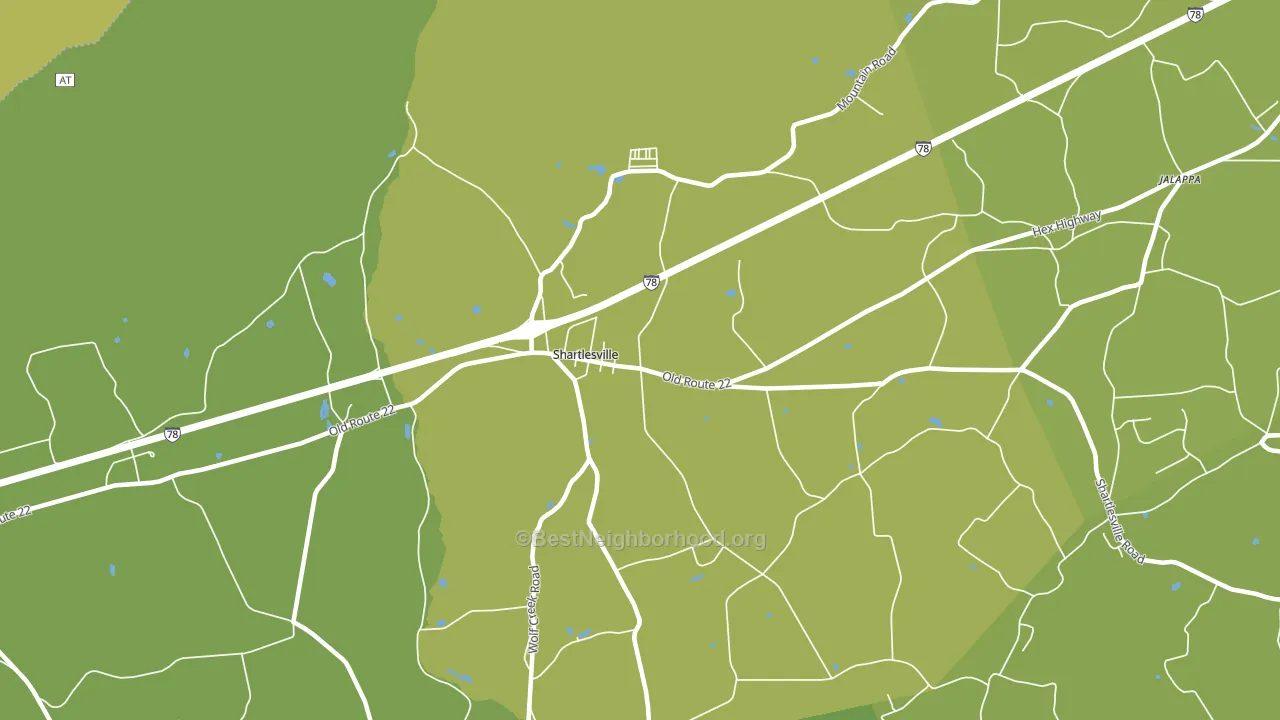 Shartlesville, PA block-group voter-turnout map