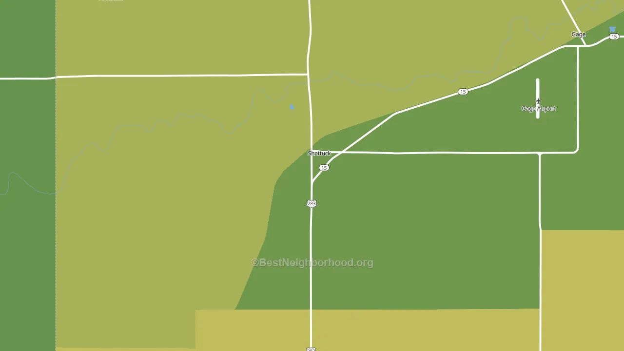 Shattuck, OK block-group voter-turnout map