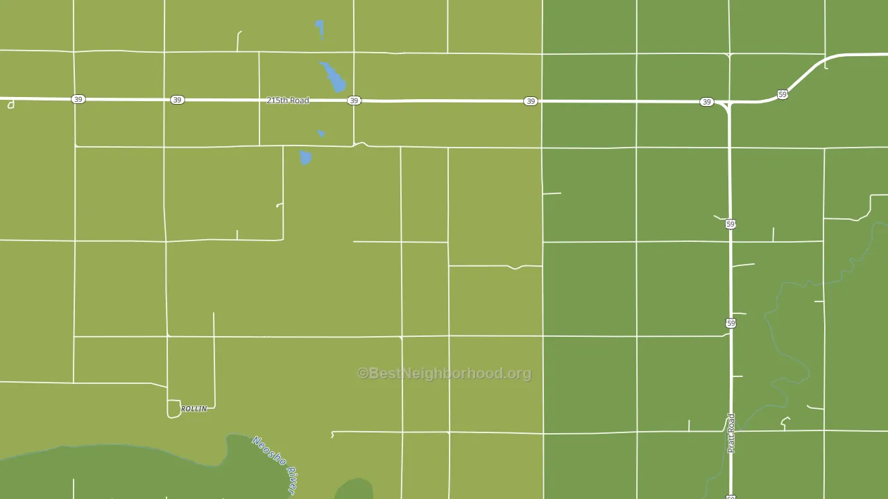Shaw, KS block-group voter-turnout map