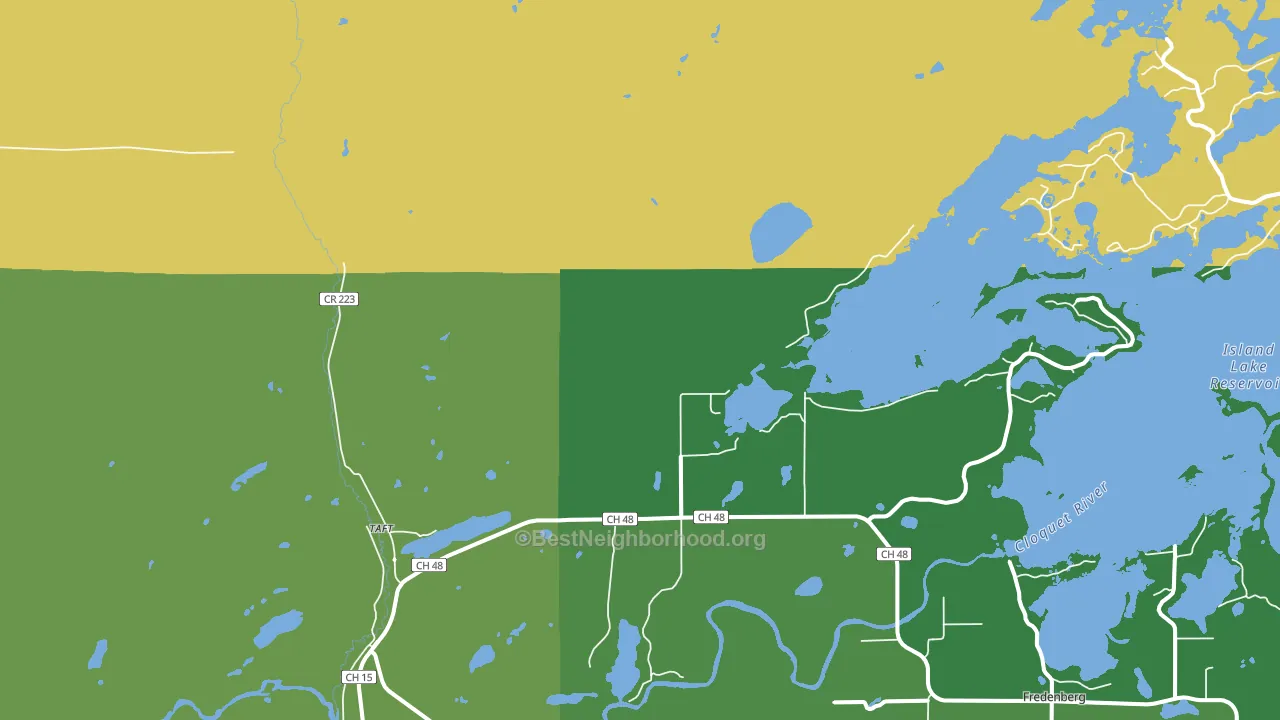 Shaw, MN block-group voter-turnout map