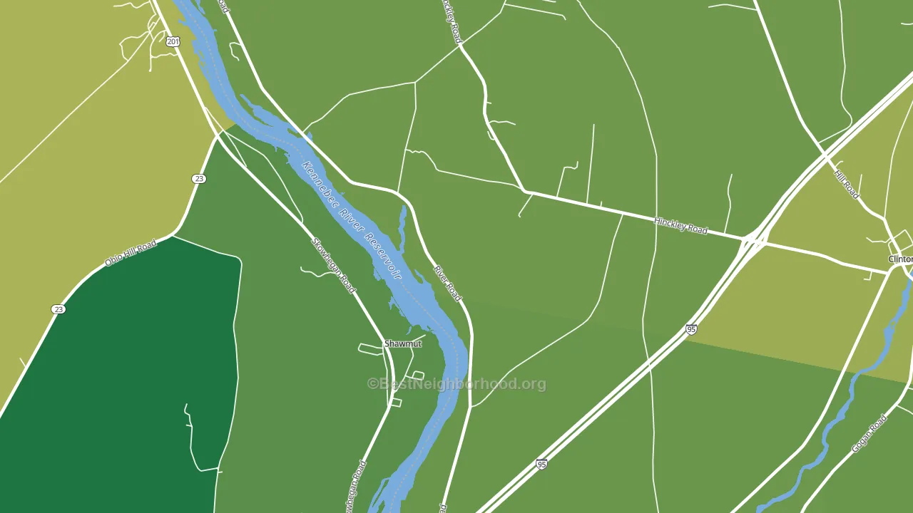 Shawmut, ME block-group voter-turnout map