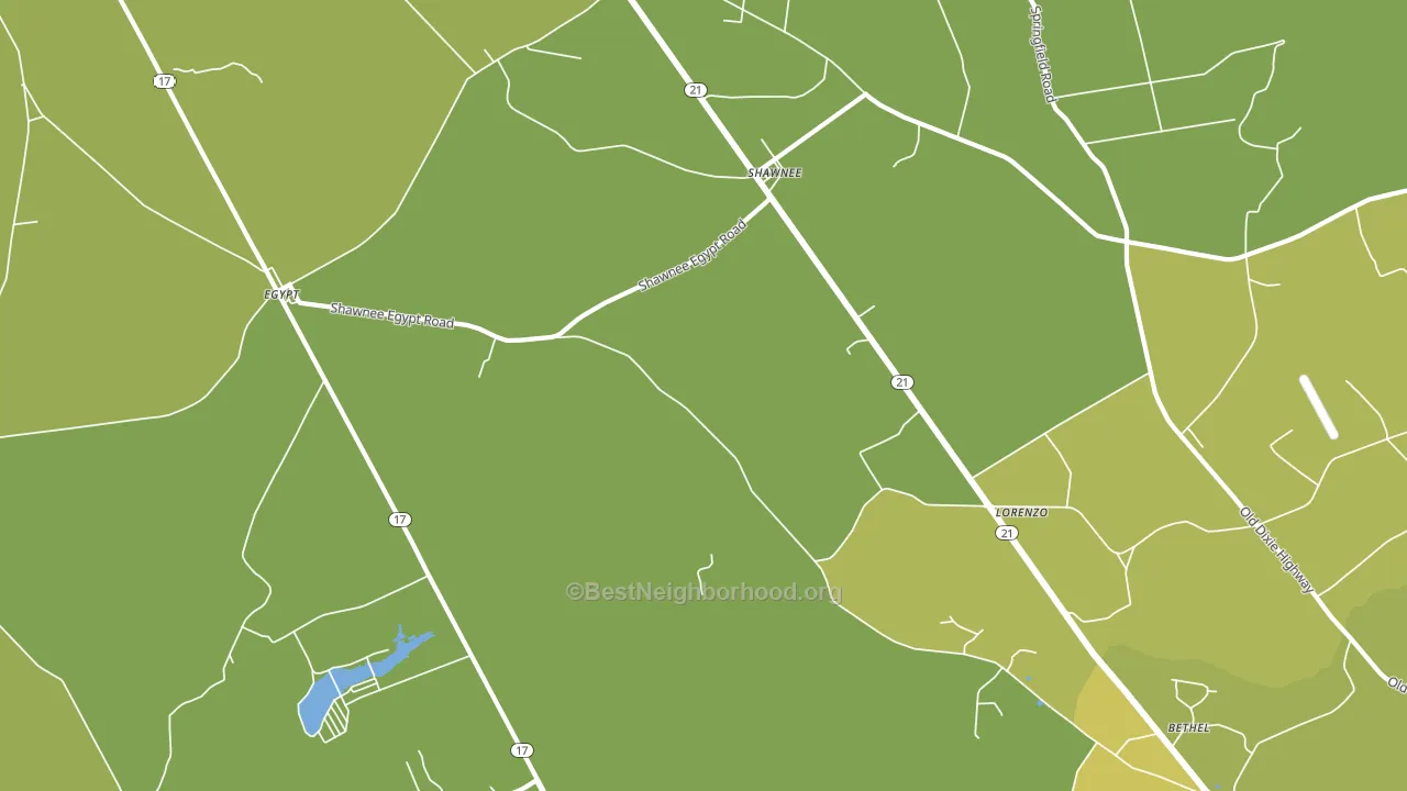 Shawnee, GA block-group voter-turnout map