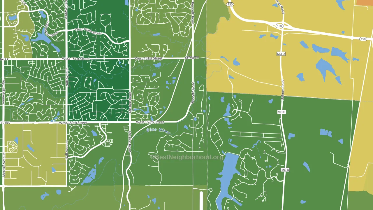 Shawnee Mission, KS block-group voter-turnout map