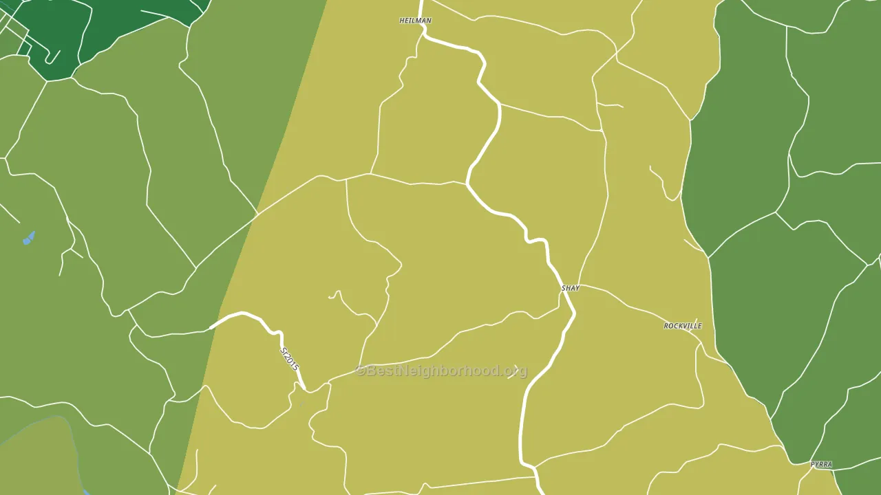 Shay, PA block-group voter-turnout map