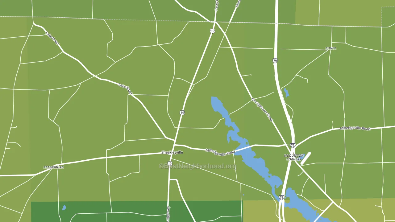 Sheakleyville, PA block-group voter-turnout map