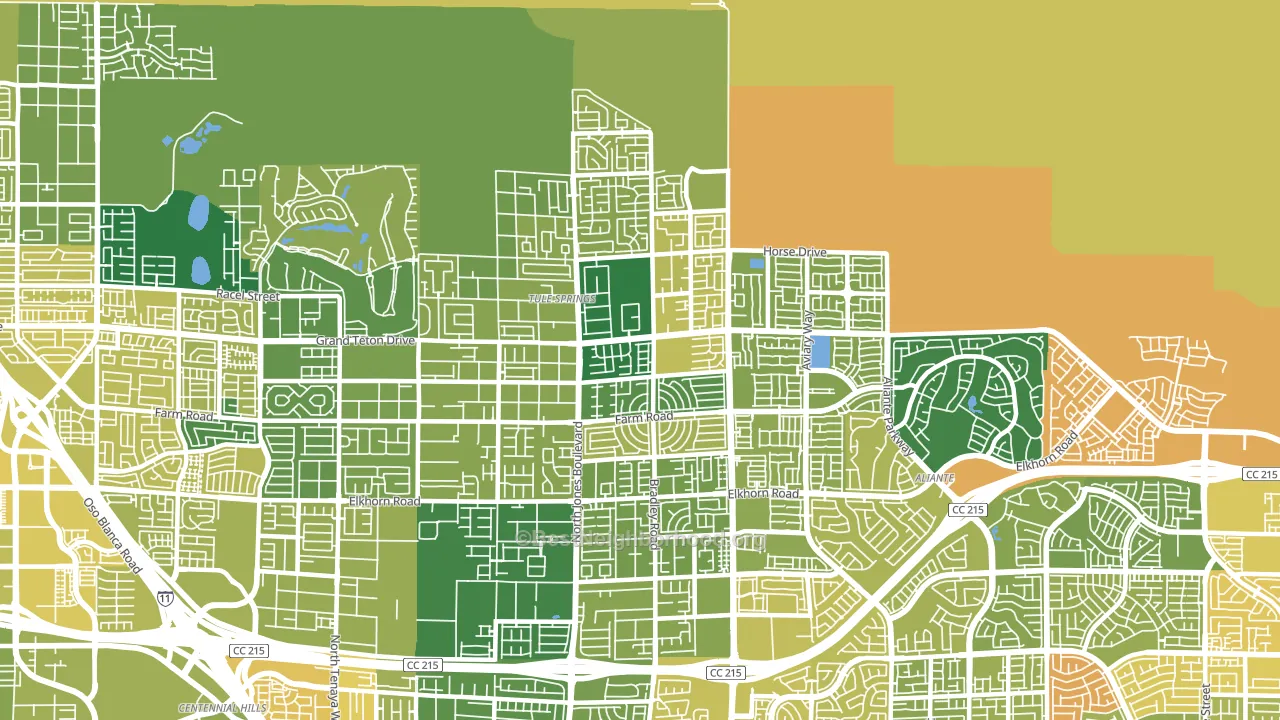 Sheep Mountain, Las Vegas, NV block-group voter-turnout map